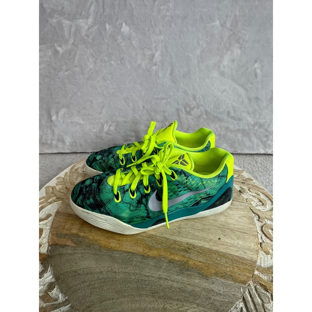 Nike Kobe 9 EM Game Royal Green Volt Basketball Shoes 653593-300 Mens 6.5Y